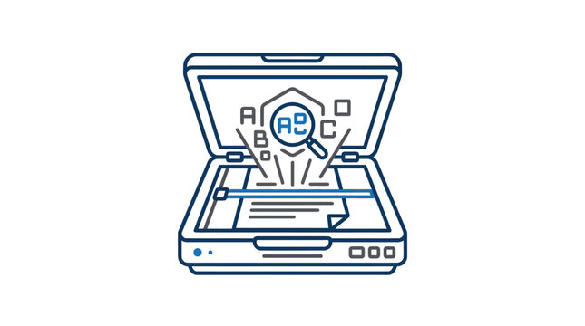 Document scanner digitizing paper using optical character recognition technology.