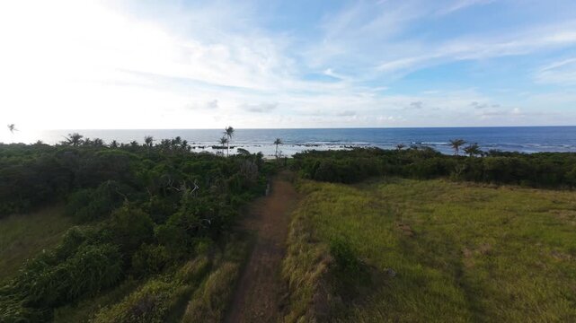 Aerial view of a beach in Ilocos Norte