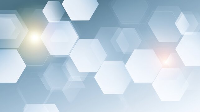 Abstract background of blue and white hexagons