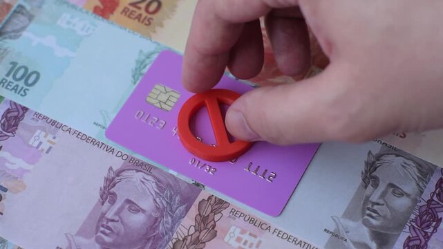 Blocking of a bank debit card, account, or bill, fraud, or bankruptcy. Blocking of a bank card as a background for your design