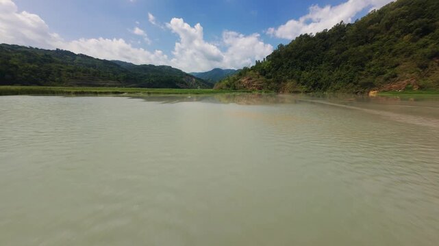 Aerial Video of a Dam in Benguet, Philippines