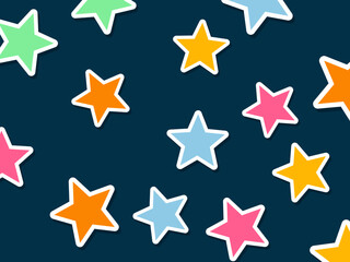 Fototapeta premium Die Cut Stickers Playful Vector Background