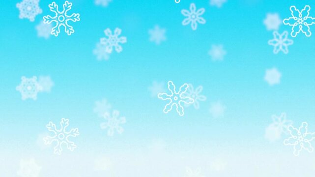 Winter Christmas blue background with snowflakes festive holiday snowfall vector illustration ice cold season celebration design pattern xmas decoration