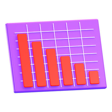 Falling Chart Downtrend Financial Decline Analytics Concept