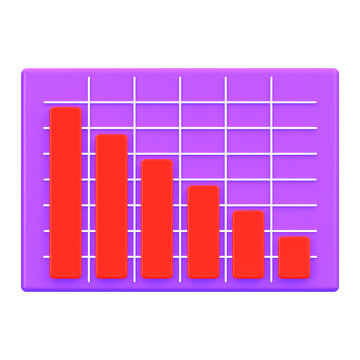 Falling Chart Downtrend Financial Decline Analytics Concept