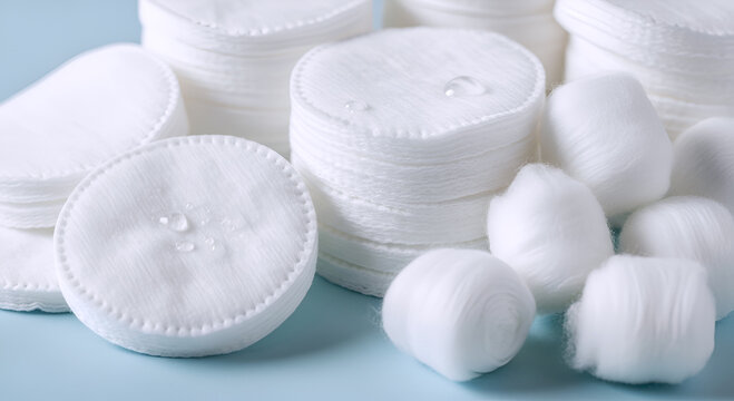 Facial Cleansing Cotton for Beauty, Skin Care, Hygiene, Medical Care, and Cosmetic Care
