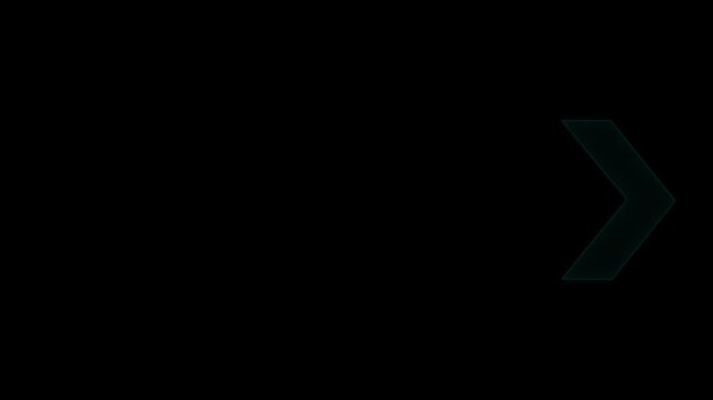 Arrow direction icon animation. Arrow direction symbol showing backward movement concept. Arrow direction design representing reverse navigation and motion.