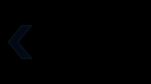 Arrow direction icon animation. Arrow direction symbol showing backward movement concept. Arrow direction design representing reverse navigation and motion.