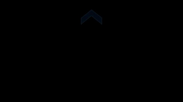 Arrow direction icon animation. Arrow direction symbol showing backward movement concept. Arrow direction design representing reverse navigation and motion.