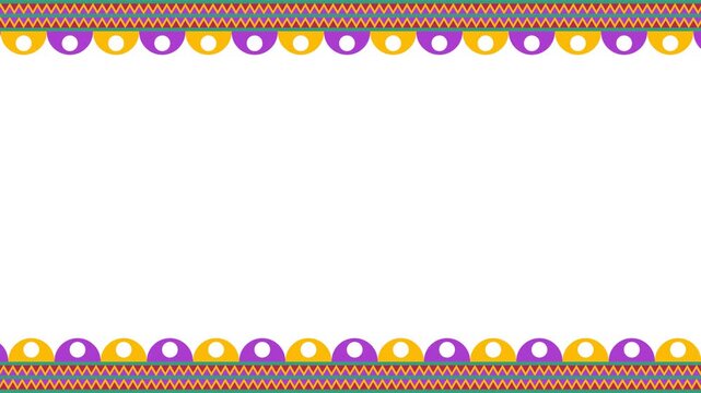 decorative border animation with colorful for festival banner