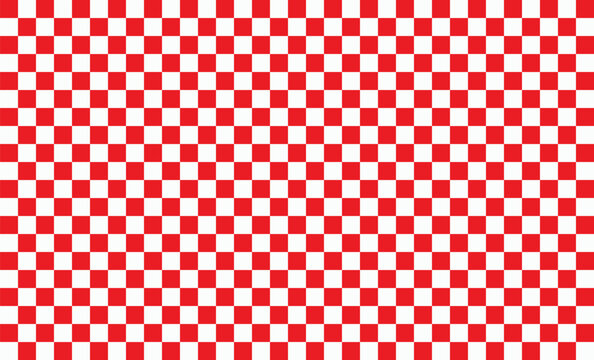 Classic Red and White Checkerboard Pattern. Seamless Geometric Grid Background for Retro Diner Decor, Italian Restaurant Tablecloth, Summer Picnic Gingham, and Vintage Scrapbook Wallpaper