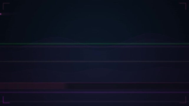 Dark technological background with digital glitch effects and neon accent lines, looping seamlessly