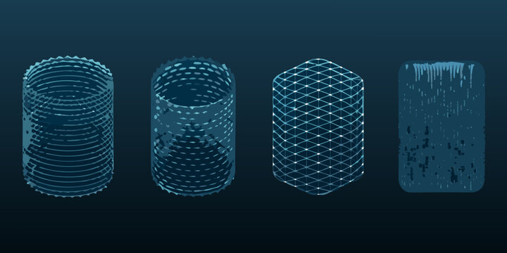 futuristic 3d particle spheres with glowing dots on dark background geometric shapes abstract technology science visualization network connectivity dot sphere mesh