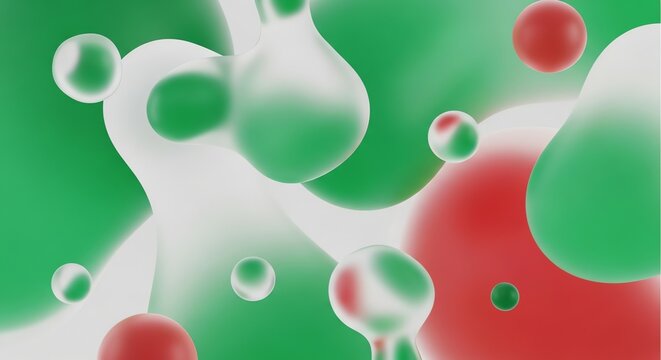 Abstract Swirling Fluid Forms with Spheres