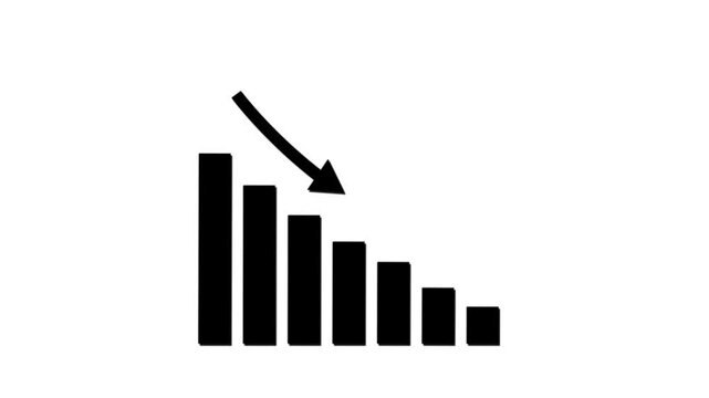 2d animation graph diagram bar chart business economy progress financial with alpha channel.