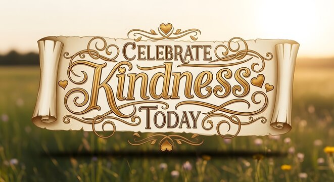 Celebrate kindness today with beautiful field background