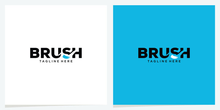 Brush logo represents cleanliness, grooming, precision, and daily care through refined minimalist typography