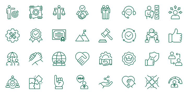 Trust icon set.