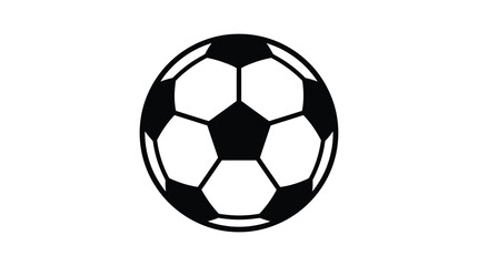 Fototapeta premium Soccer ball silhouette on a white background monochrome graphic