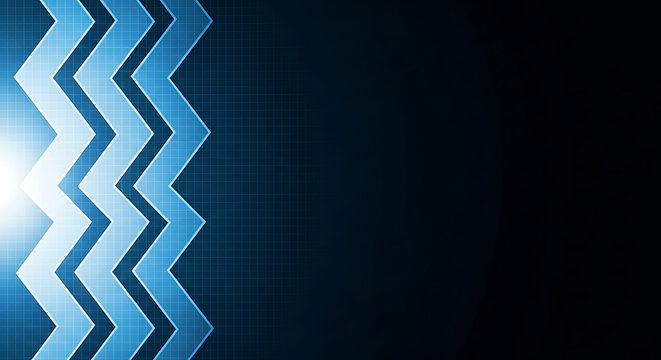 Abstract blue technology background with glowing chevron arrow pattern technology background abstract futuristic corporate communication connectivity technical scientific