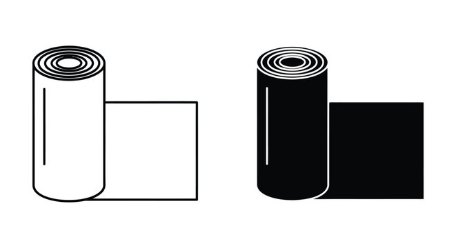 Isometric toilet paper roll and tissue box