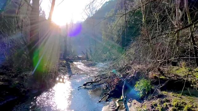 Explore Kurşunlu River in Manisa Turkey Amidst Forested Mountains Near Ancient Sardes and Hot Springs