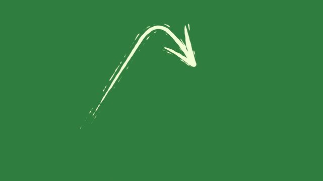 Arrow triangle circle frame cartoonish emotion expression figure elements style layers design motion creative isolated on green screen background