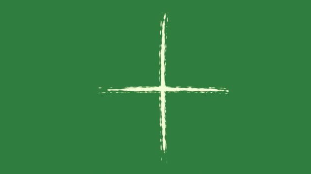 The letter t cross outline dots arrow expression style scene gesture layers creative composition elements isolated on green screen background