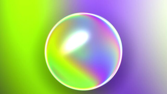 Purple Lime Green Liquid Glass Bubble Motion Background, Smooth Floating Liquid Bubble Animation Seamless Loop, 4K