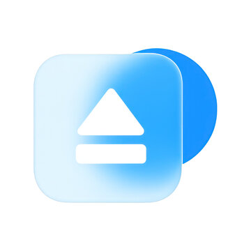 PNG Eject button icon illustration.