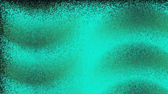 Abstract Cyan and Green Grainy Wave Background