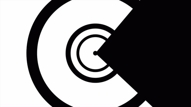 Circular radial transition animation, rotating ring wipe effect, geometric spiral reveal, abstract masking scene change, seamless video editing transition, modern motion