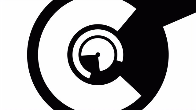 Circular transition animation, rotating ring wipe effect, abstract radial reveal, geometric spiral scene change, modern seamless masking transition