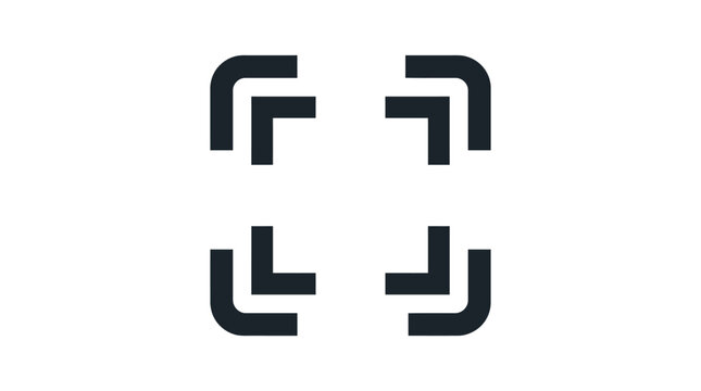 Minimalist Focus Frame Icon Vector Illustration