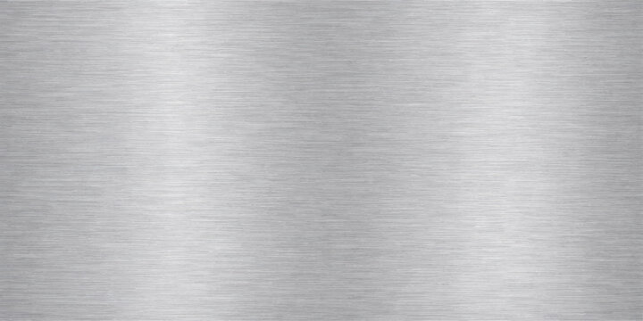 Brushed Stainless Steel Metal Texture Background with Horizontal Grain Industrial Silver Surface Abstract Modern Design