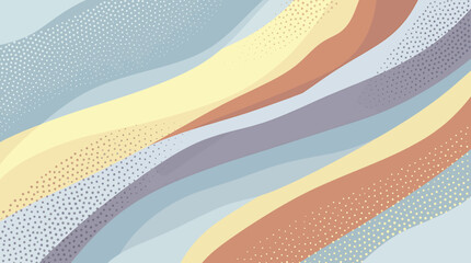 Abstract wavy background with pastel colors and stippled texture patterns. © Egar