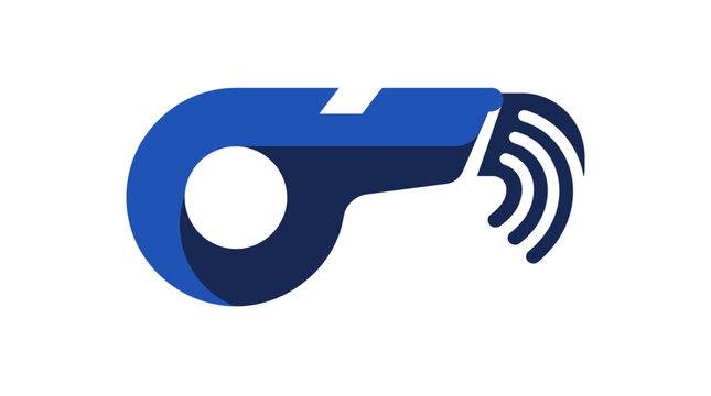 Blue Whistle Icon Logo Design