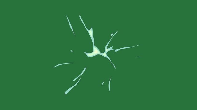 Small white object in the middle and star on background splash of water group birds flying air clock it illustration - Chroma Key Green Screen Footage