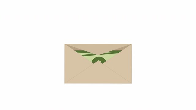 Cash Payment in Envelope Animation