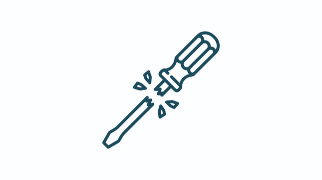 Broken Screwdriver Outline Icon