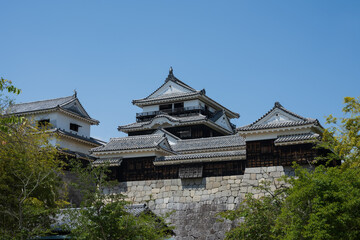 Naklejka premium Matsuyama Castle, Ehime, a famous landmark
