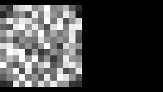 Abstract Black and White Pixel Art Grid Mosaic Texture Background
