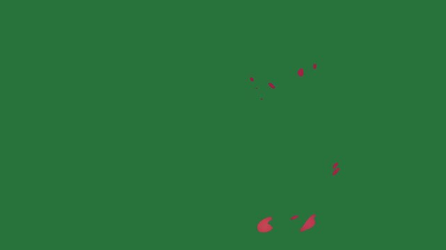 White border and screen an apple logo on image of red fire it isolated on green screen background