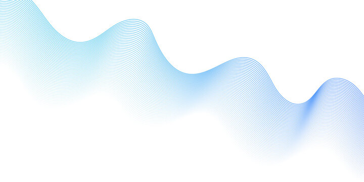 Vector gradient bule and white flow smooth wave energy stripe business liner texture design. abstract sound make white wave the focal element. white transparent giving it depth and a sense background