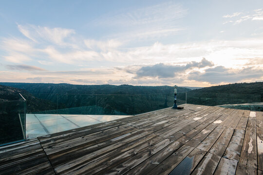 Glass Viewpoint Over the Canyon
