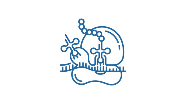 TRNA Molecule Outline Vector Illustration