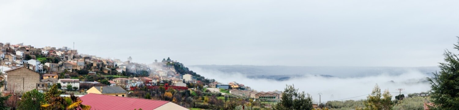 Misty Hilltop Village Panorama