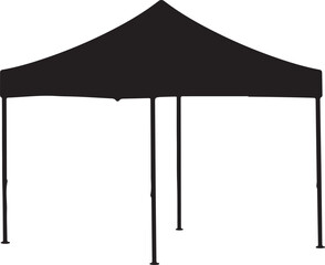 A pop up canopy tent silhouette vector © Abdul