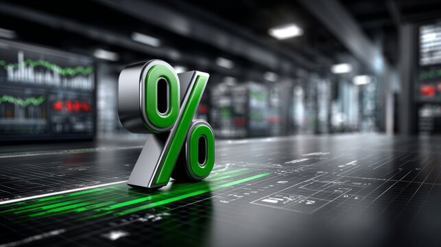 Business growth metrics display financial data analysis in modern workspace environment