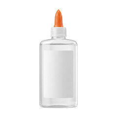 Fototapeta na wymiar Clear liquid glue bottle mockup